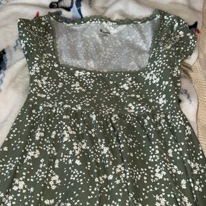 No Boundaries Green Floral Mini Dress